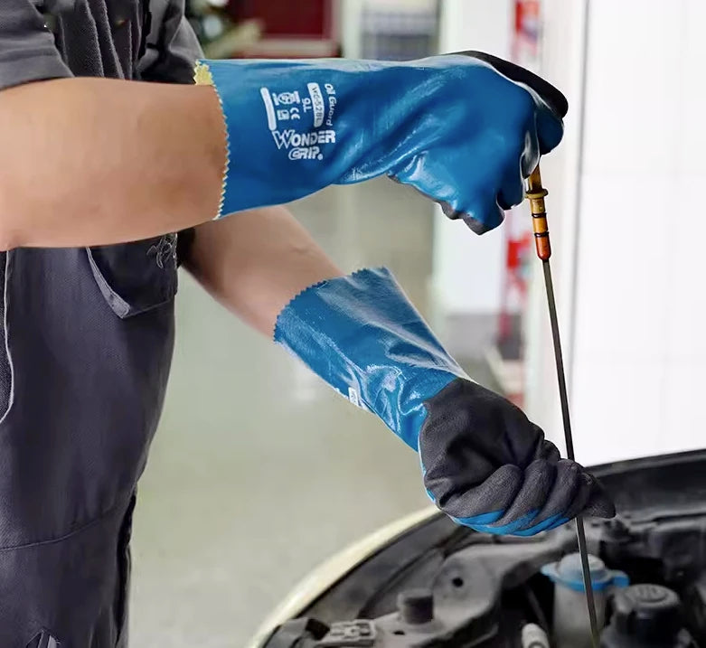 Heavy-Duty Nitrile Work Gloves