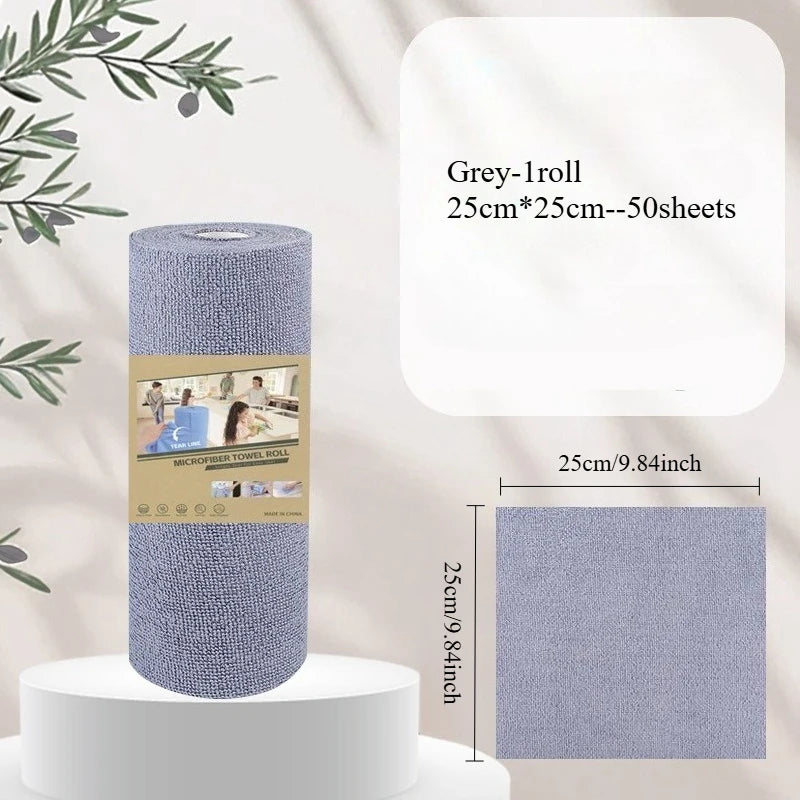 Reusable Microfiber Cleaning Wipe Roll