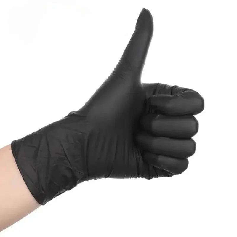 50-Pack Black Nitrile Gloves