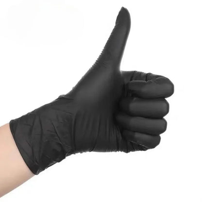 50-Pack Black Nitrile Gloves