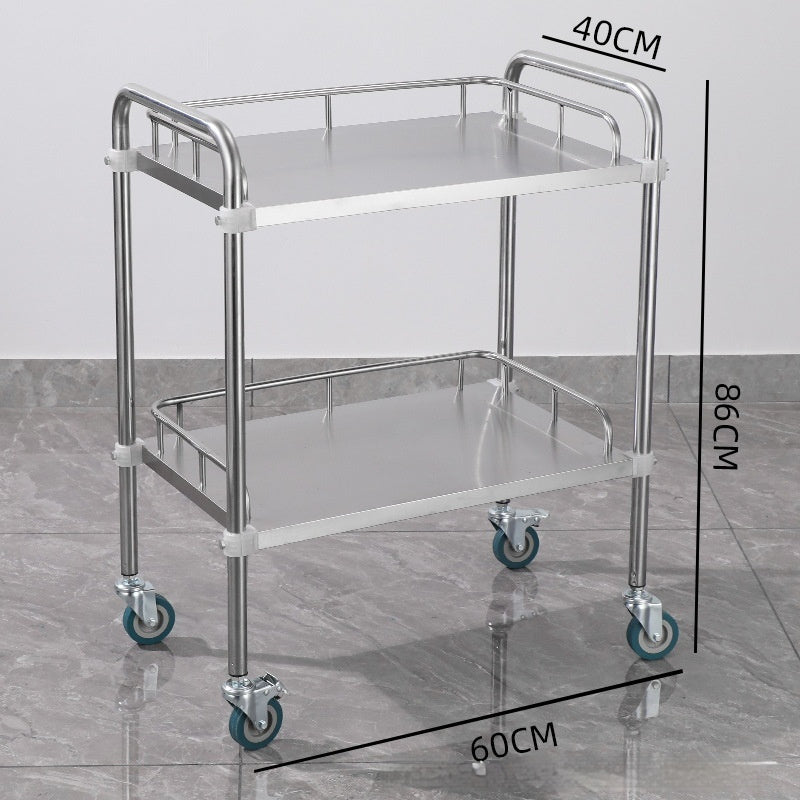 Thickened Medical Stainless Steel Treatment Car Three-layer Equipment